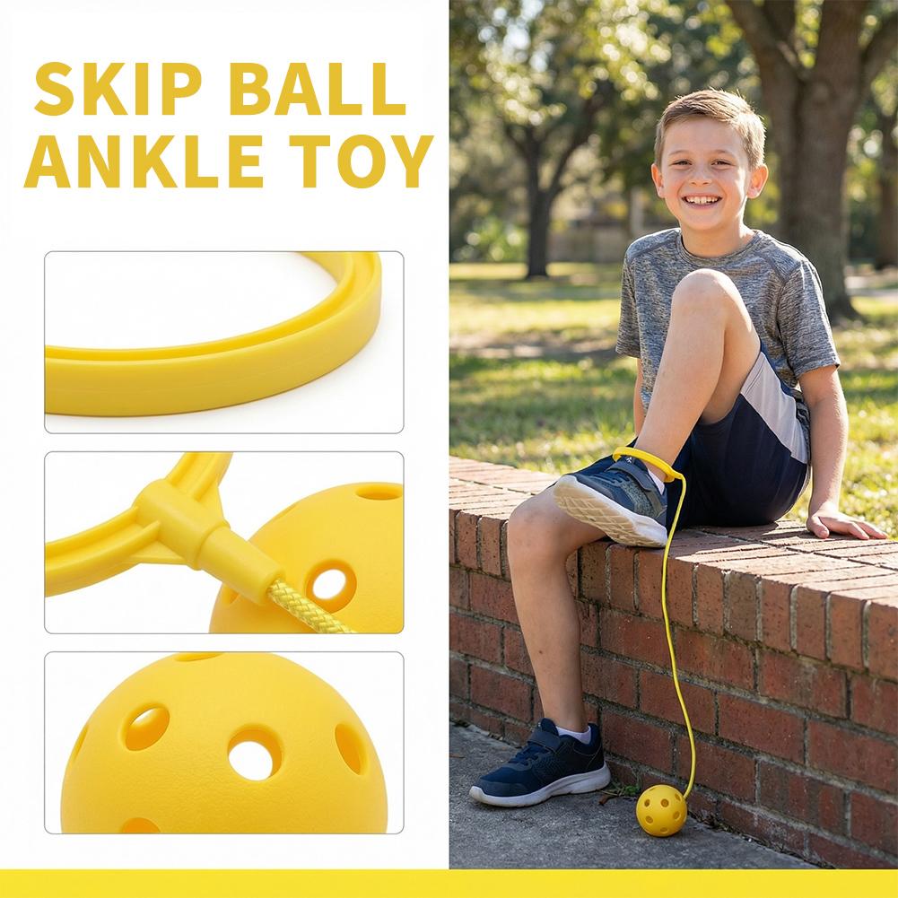 Kids Ankle Skip Ball Colorful Swing Ball for Sensory Integration Training Outdoor Fun Sports Toy for Children Exercise