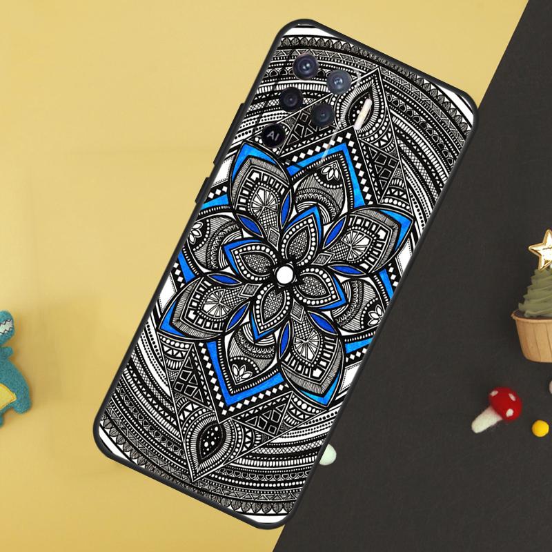 Mandala Pattern Case For Oppo A60 A80 A40 A15 A16 A17 A57 A94 A74 A54 A76 A96 A18 A38 A58 A78 A98 A5 A6 Pro