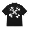 KAN6312 Kysb0207 X-Skull Short Sleeve Shirt Black