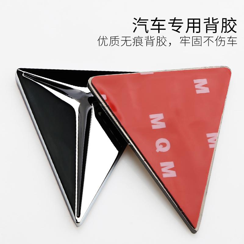 AAXU1 For Changan Deepal S7 S05 S07 SL03 G318 Special 3D Metal Car Side Sticker Emblem Triangular Window Sticker Accessories