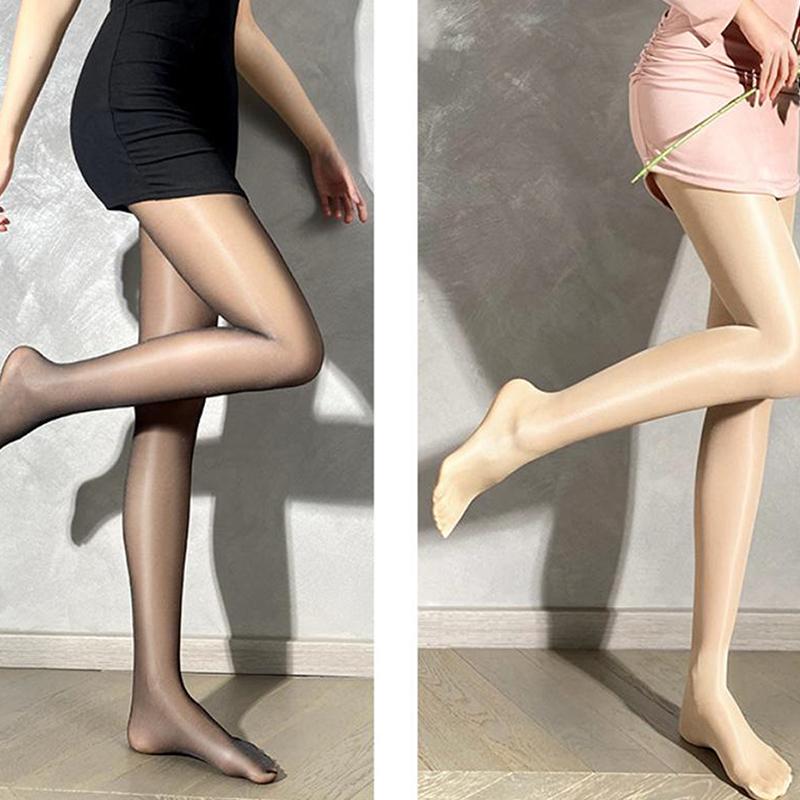 Sexy Shiny Glossy Pantyhose Smooth Horse Oil Socks Anti-Hook Gloss Pantyhose High Waist Aurora Stockings Ultra-Thin Long Socks