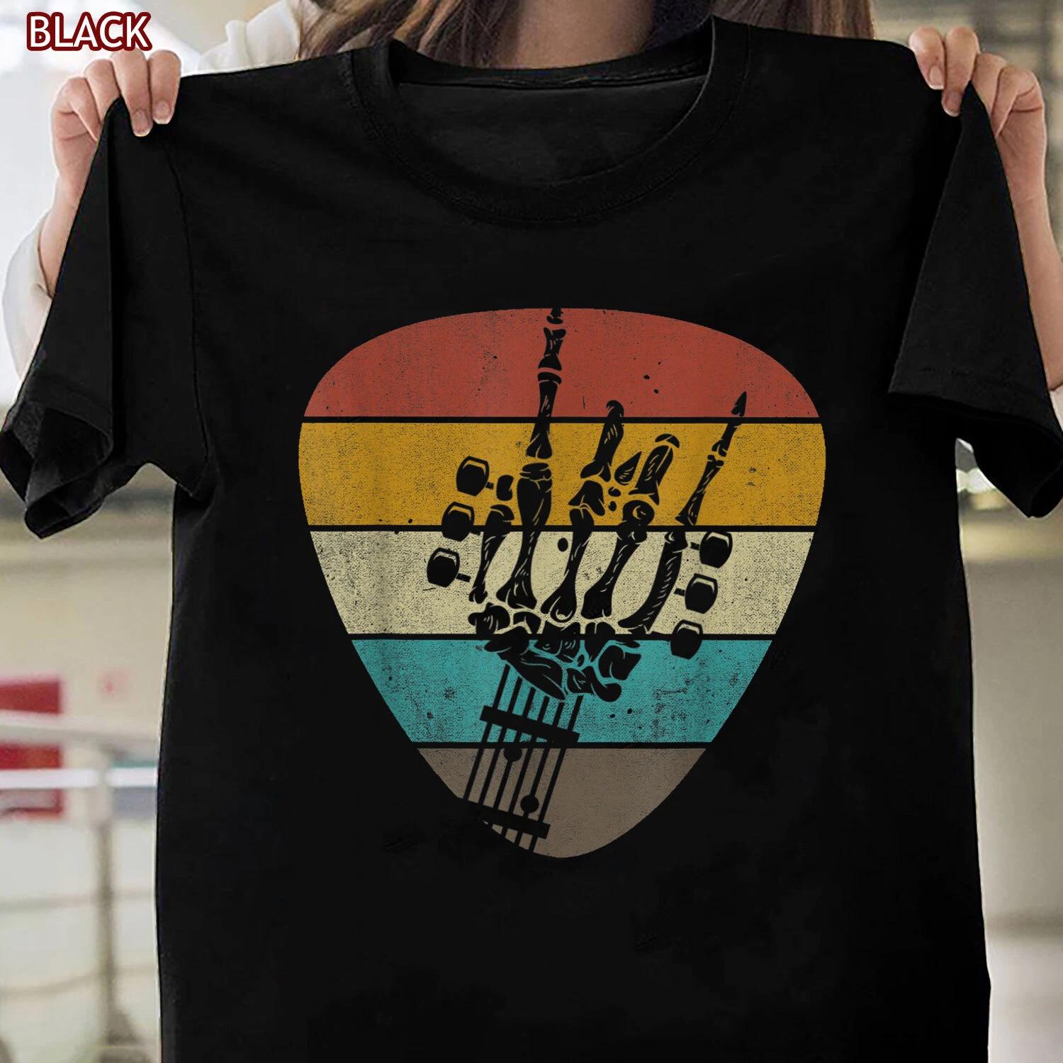 Vintage Retro Rock & Roll Skeleton Shirts, Funny Guitar Music Lovers T-shirt M