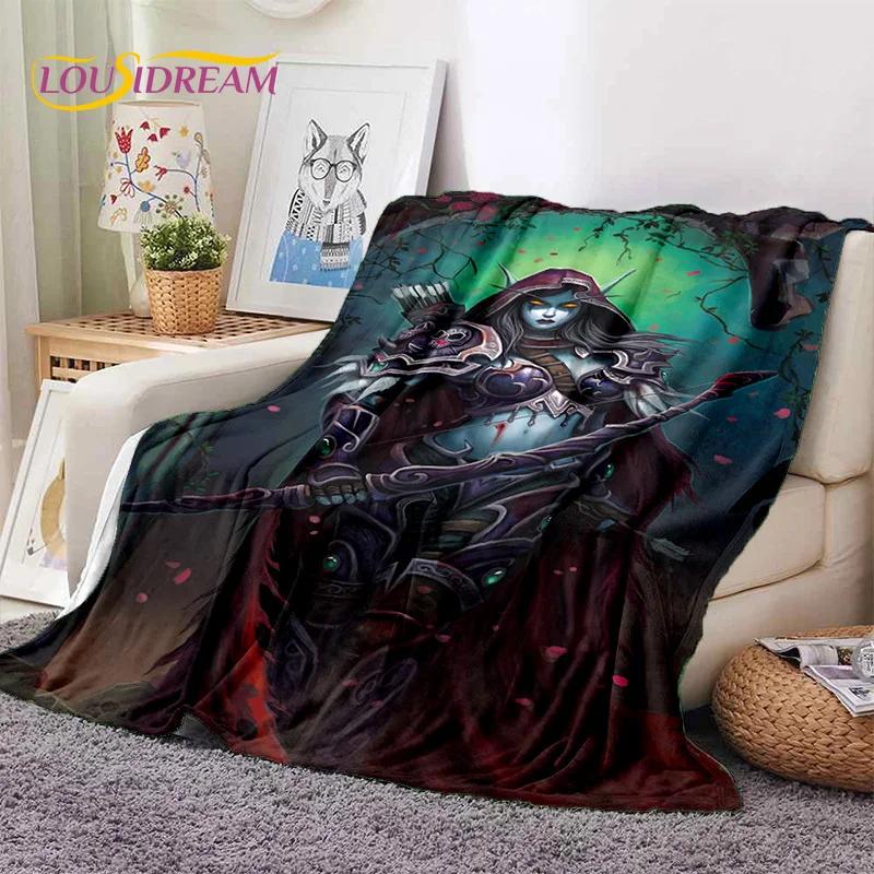 WOW, World of Warcraft Demon Hunter, Lich King Game Flannel Blanket for Beds Bedroom Sofa Picnic,Throw Blanket Outdoor Leisure