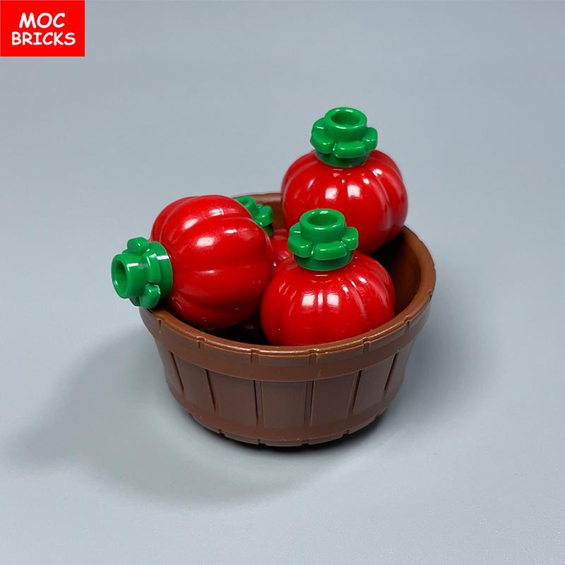 

MOC Кубики Овочі Їжа Фрукти Будівельні Блоки Міські Аксесуари Виноград Ананас Коробка Сільська Сцена Іграшка Друзі Дитячі Іграшки