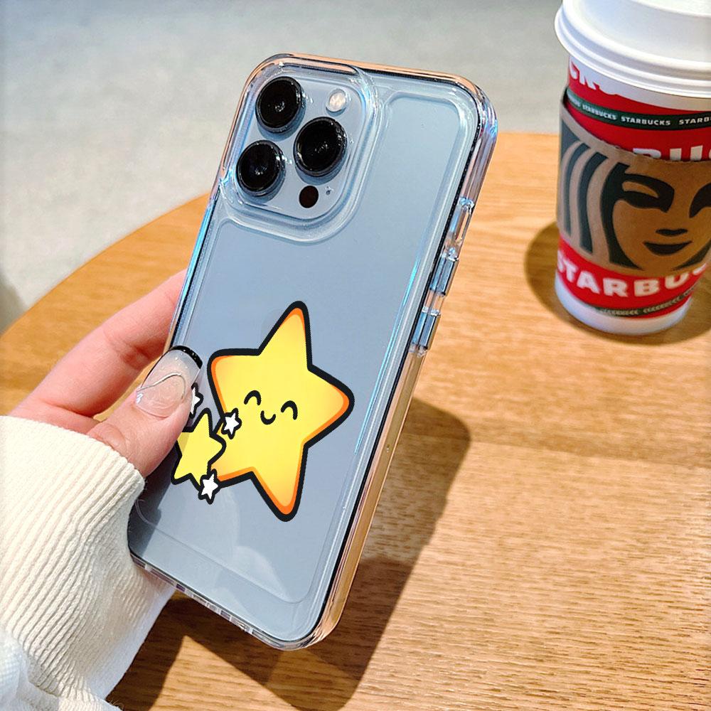 Smiling Cute Yellow Star Phone Case for Xiaomi Redmi Note 15 14 13 12 11 10 9 8 7 Pro Plus Soft Shockproof Protective Cover