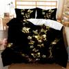 Copripiumino Farfalla Dorata Microfibra Letto Singolo Matrimoniale Queen King Set Biancheria da Letto Copripiumino Floreale Botanico Per Camera di Donne Ragazze