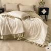 Summer Quilt - Double Layer Cotton Lace, Thin & Breathable, Fluffy Comforter For Bedroom Decor (Comfortable)