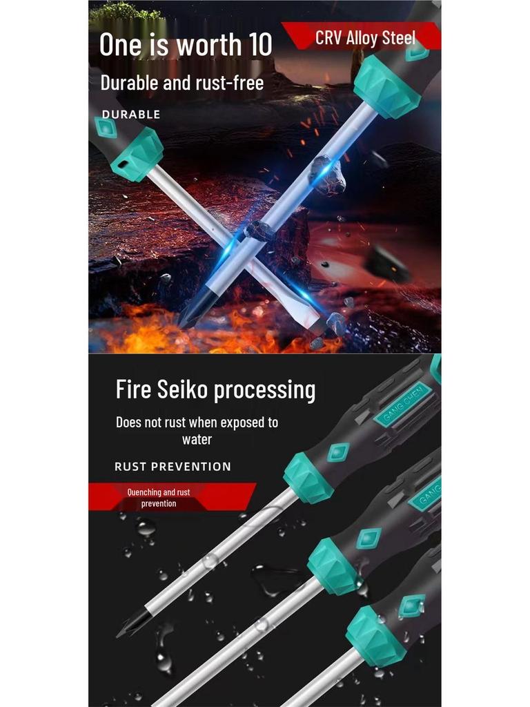 Industrial Grade Magnetic Screwdriver Set: High Hardness Torx, Phillips & Slotted