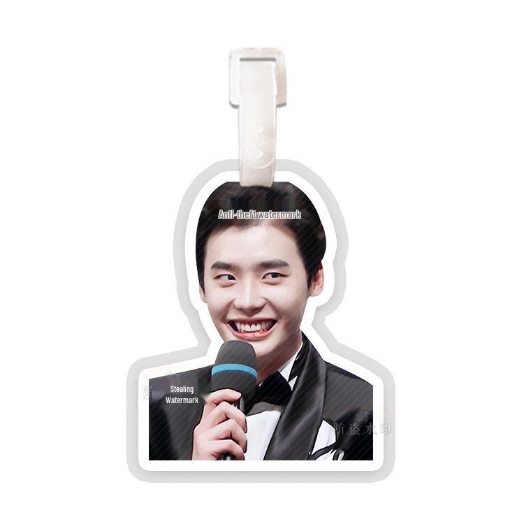 Lee Jong Suk Luggage Tag Backpack Charm Pendant Ornament