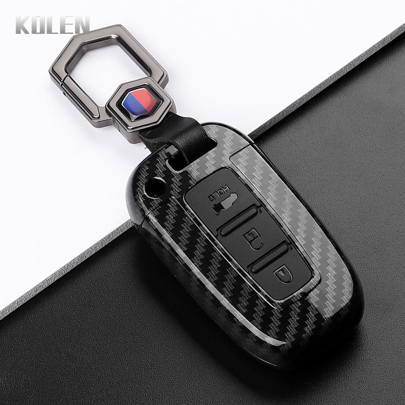 Abs Carbon Fiber Style Car Key Case Cover For Hyundai Ix35 Elantra Sonata 8 9 For Kia Sportage K5 K2 Sorento Optima Forte Shell