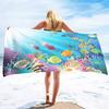 Sea World Beach Towel for Kids, Girl, Boys, Men, Women, Turtle Bath Print Pool Super Soft Plush