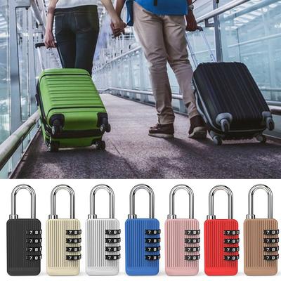 Fashion Zinc Alloy 4 Digit Password Lock Anti-theft Padlock Dormitory Cabinet Lock Backpack Zipper Lock Home