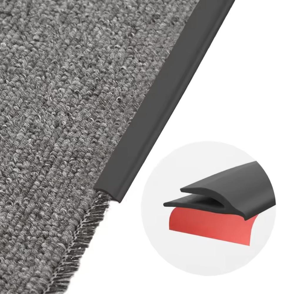 1pc 78.74in 3.5cmX1cm Carpet Edge Trim Strip Self Adhesive Flexible Floor Transition Strip Cuttable Waterproof Cover Household
