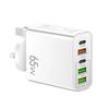 Total 65W Fast Charger PD 20W 5 Ports USB Charger QC 3.0 Phone Adapter For Samsung Xiaomi Huawei Wall Charge Adapter For Phone