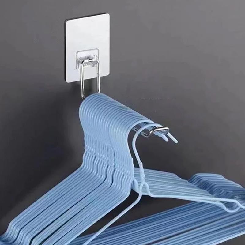 Versatile Wall-Mounted Hanger Storage Space-Saving Foldable Clothes Hanger Rack Windproof Anti-Slip Organizer