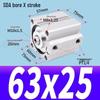 SDA Mini Pneumatic Cylinder, High Thrust, Thin Type, Bore Sizes 20/25/32/40/50