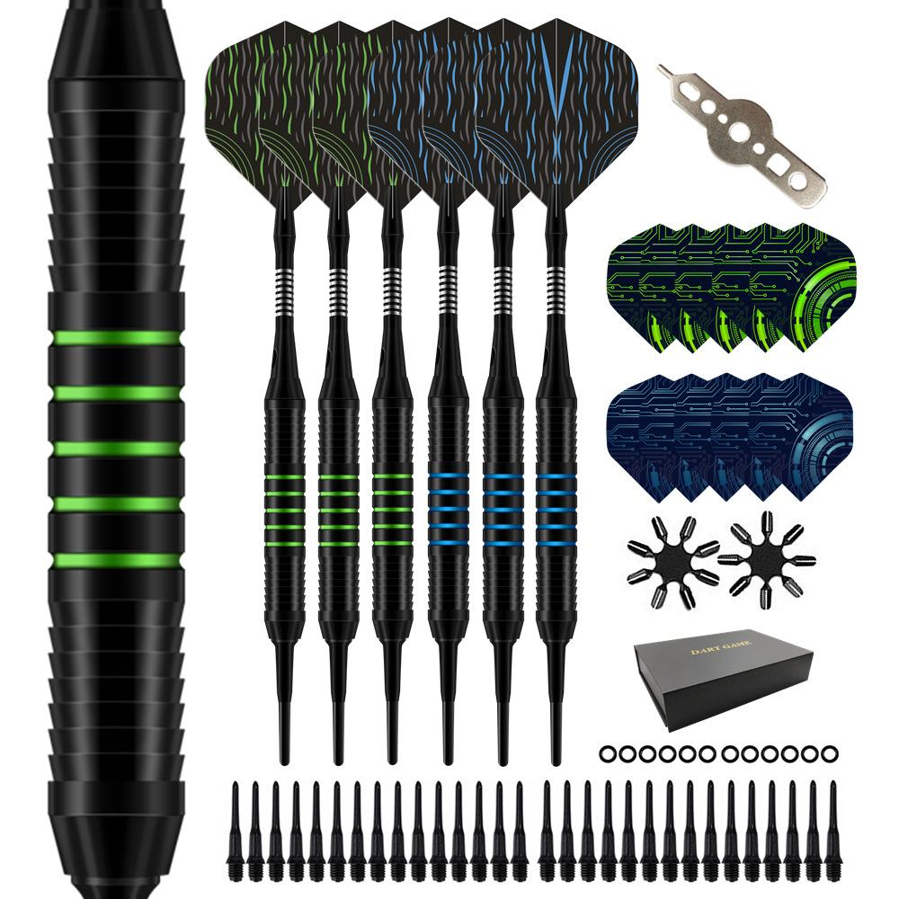 Soft Tip Darts Set  Aluminum Shaft Professional Darts Plastic Tip Sets 2BA Replacement Tips