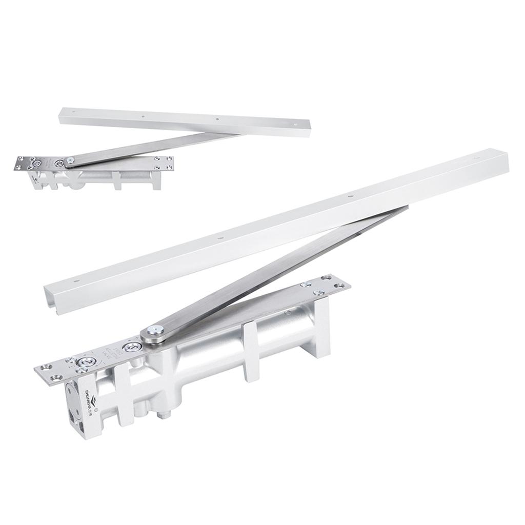 Aluminum Automatic Positioning Concealed Hydraulic Buffer Door Closers 80KG Hardware Fittings