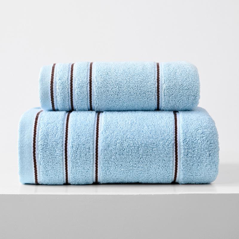 2PCS Luxurious Cotton Towel Set Ultra Soft Highly Absorbent  for Home Bathroom 100% Cotton Suitable for Adults and Children