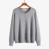 Damen Strickjacken Pullover Leichte Frühling Herbst Outfits Business Casual Weiche Oberteile Langarm Knopfleiste Pullover Rundhalsausschnitt Cardigan für Damen