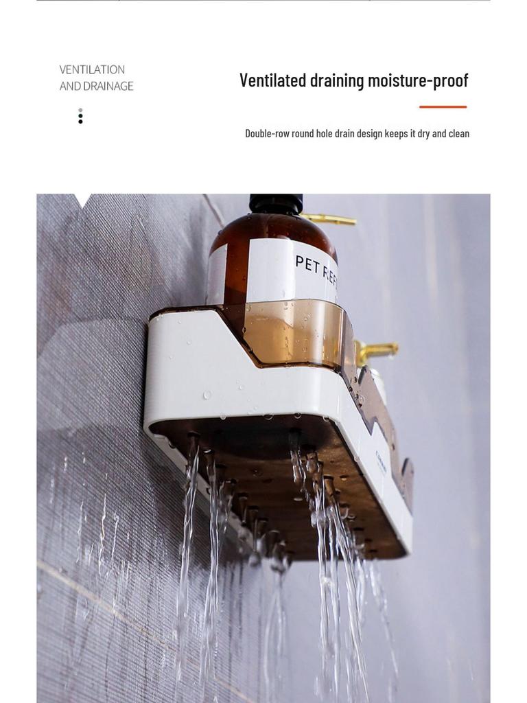 Nástěnný koupelnový sprchový organizér a úložná police bez vrtání