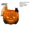 Holiday Gift for Cat Lovers Halloween Pumpkin Candle Holder Resin Ghost Black Tea Light Hollow Starlight Shadow Lamp Stand Retro Distressed