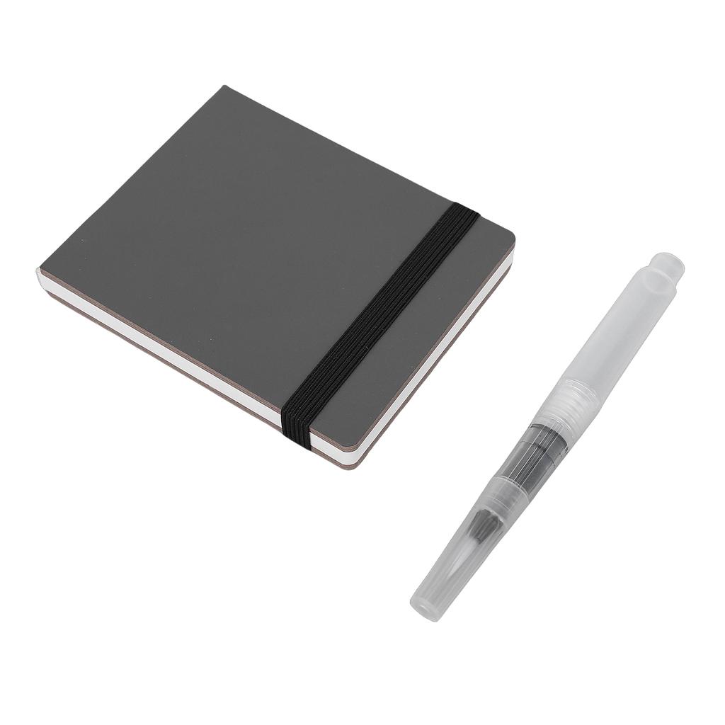Blank Sketch Book 26 Pages Hardcover for Drawing Writing Travel Small Portable   Journal Diary Notebook 200gsm Thick Paper with Pen Black