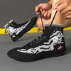 Men Wrestling Boots Boxing Sneakers Non-slip Squat Training Shoes Teenagers Knit Gym Training Fighting Sneakers Combat Trainers