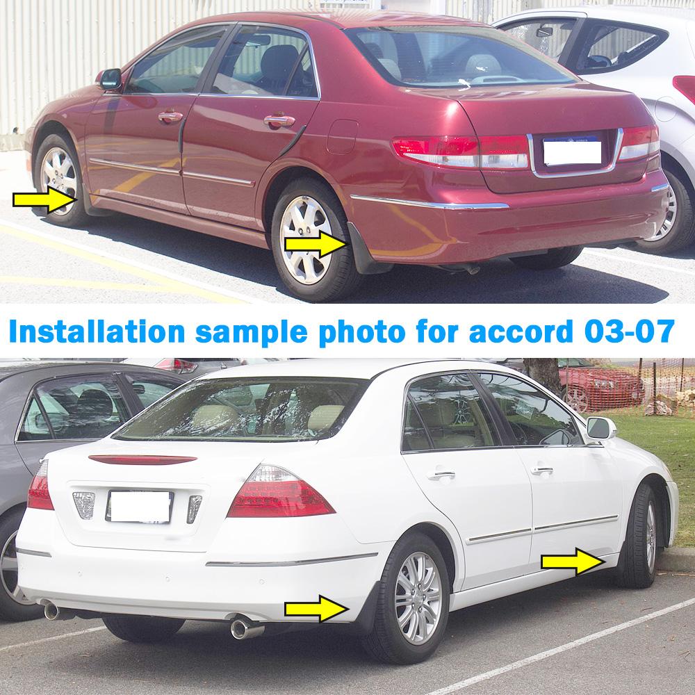 Set Molded Mud Flaps For Honda Accord Inspire 4dr Sedan 2003 2004 2005 2006 2007 Mudflaps Splash Guards Mudguards