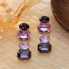 925 Silver Needle Fashionable Temperament Compact Earrings Women 2025 New Three-dimensional Personality Square