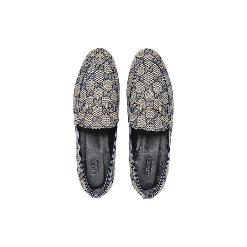 GUCCI Jordaan Loafer Blue Gg Canvas Women's 693213 KY980 4061