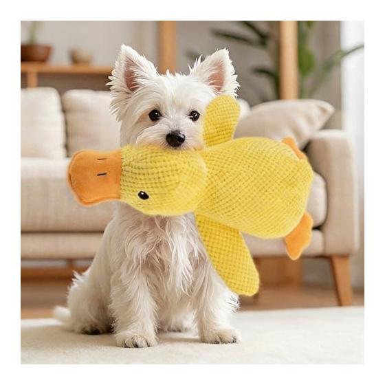 Duck Toy, Chewing Duck Stuffed Animal, Makes Sound, Relieve Stress, Relieve Lack of Exercise, Brushing Teeth, Sturdy, Small/Medium/Large Dog Present,