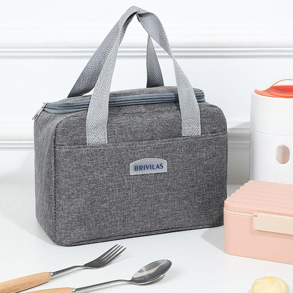 Insulated Meal Pouch Double Layer Food Thermal Cooler Thermal Lunch Bag  for Women Men