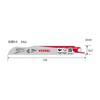 VESSEL SBC-2415-1 Saber Saw Blade Cheetah Metal For Ironwork 24 Thickness Blade Thickness 0.9mm Total Length 150mm