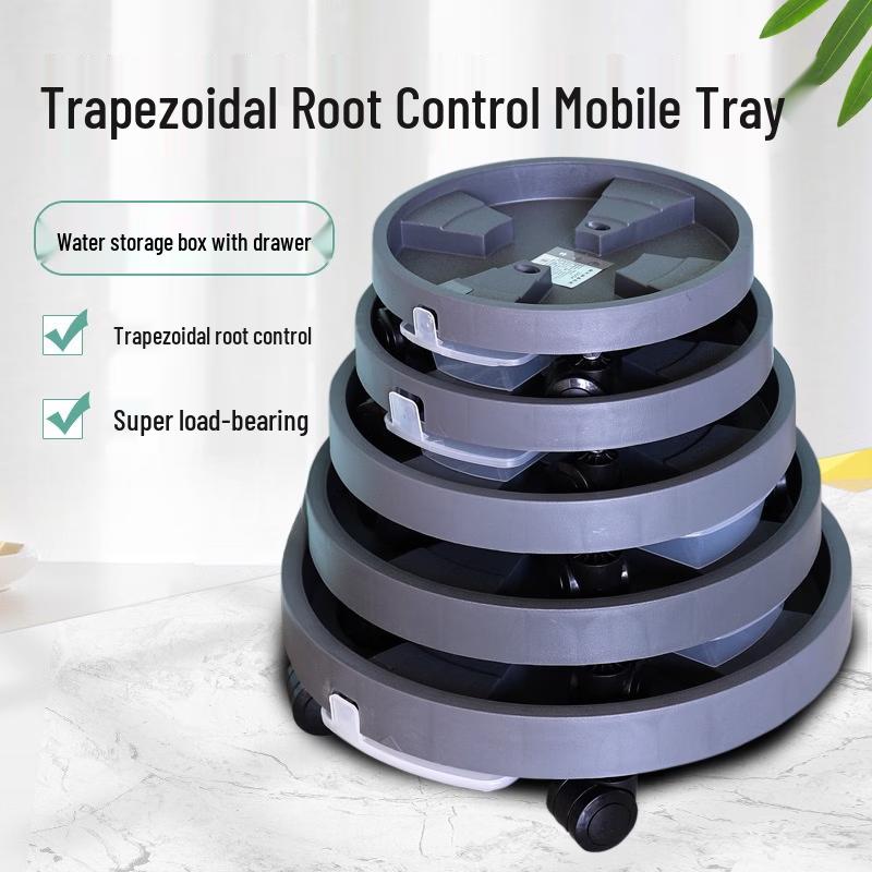 Resin Mobile Plant Caddy with Root Control