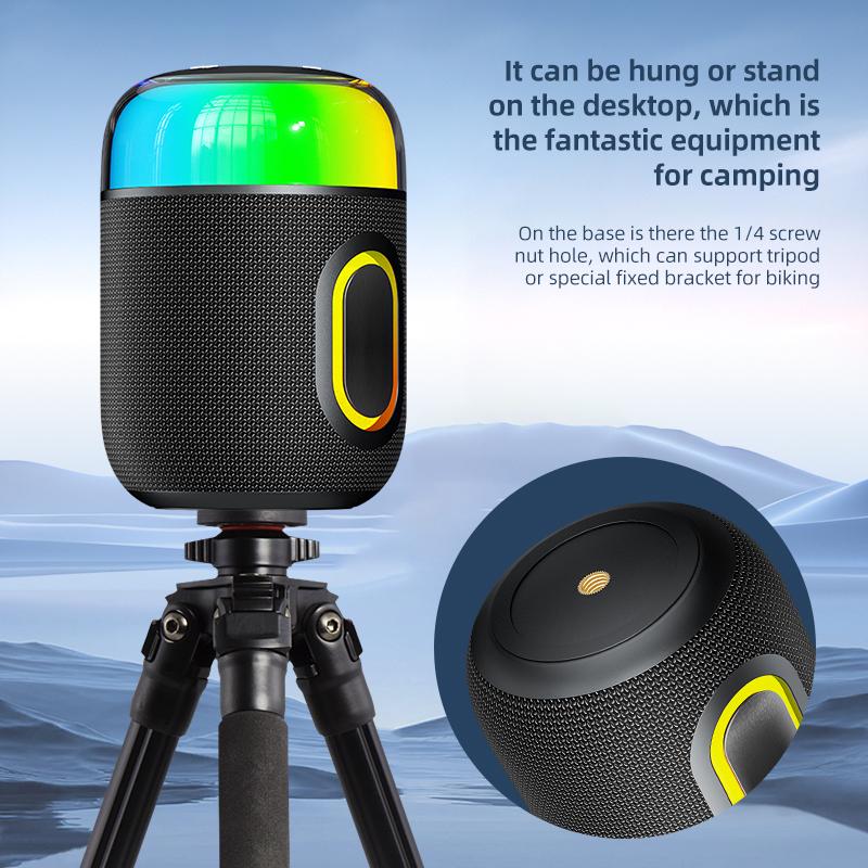 Brand Quality 10w Powerful Bass Portable RGB Light Speaker EBS-709 Bluetooth 5.3 Wireless  Music Boombox  2000mah