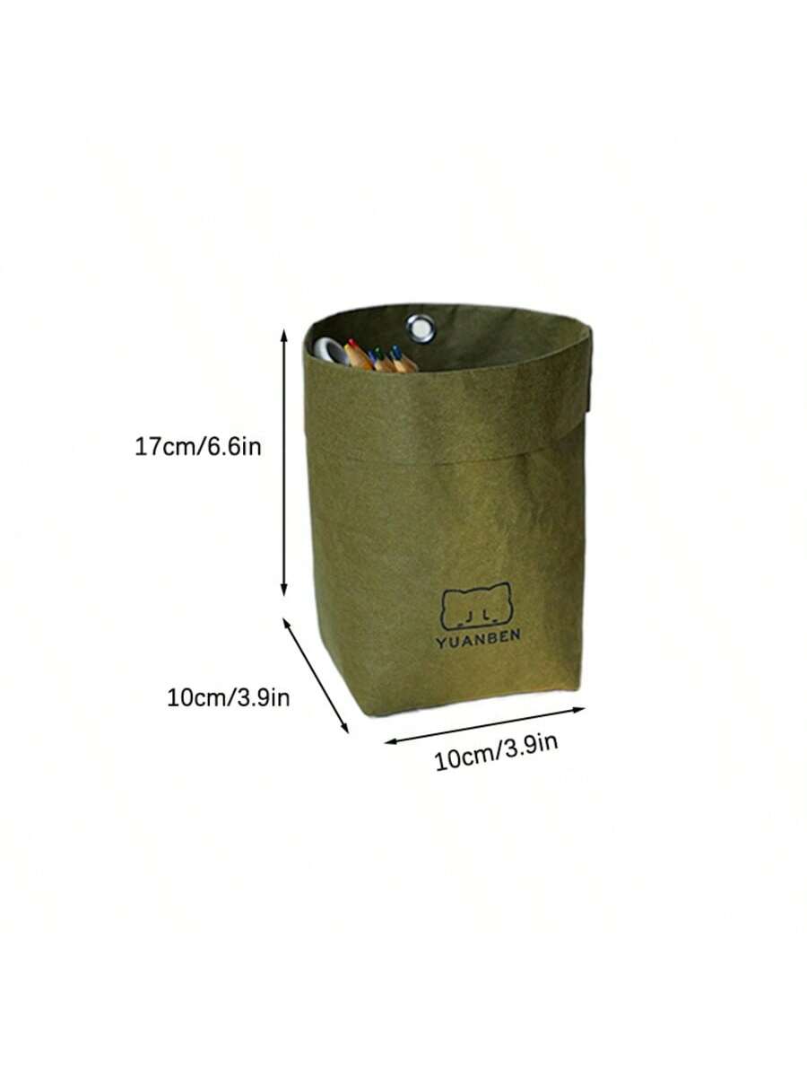 Waterproof Hanging Trash Can Kraft Paper Desktop Storage Basket Cutlery Organizer Bag 1380₽