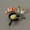 1:12 Dollhouse Mini Egg Frying Pan Kitchenware Model Dollhouse Kitchen Scene Accessories Children Pretend Play Toys Kit