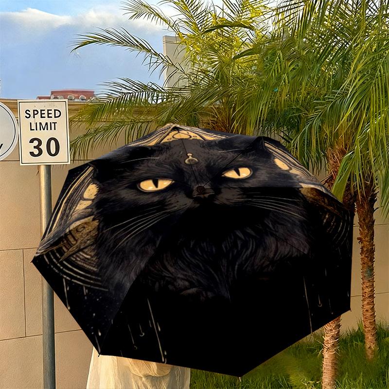 1PC Cats Automatic Umbrella - Suitable Travel Outdoor Portable Umbrella Birthday Gift Daily Essentials