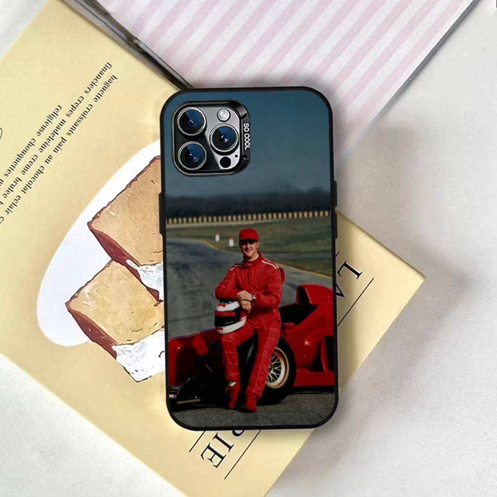 Racing Driver M-Michael Phone Case For iPhone 17,16,15,14,13,12,11 Plus,Pro Max,XS,Colorful Silver Phone case Funda Cover