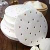 100pcs Steamer Pad Paper Air Fryer Baking Paper Non Stick Silicone Oil Steamer Paper One-Time Use Non-Stick Oil Paper