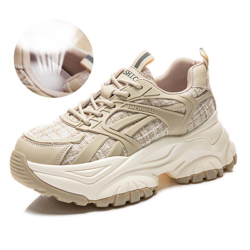 

Модные женские туфли Dad s Shoes весна-лето 2024, новые повседневные женские туфли из натуральной кожи на толстой подошве, универсальные кроссовки для бега для женщин 40