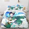 3D Genshin Impact Anime Game Bedding Set Printed Comforter Quilt Bed Cover Duvet Cover Pillow Case 3 Pieces Sets Kids Adult Size