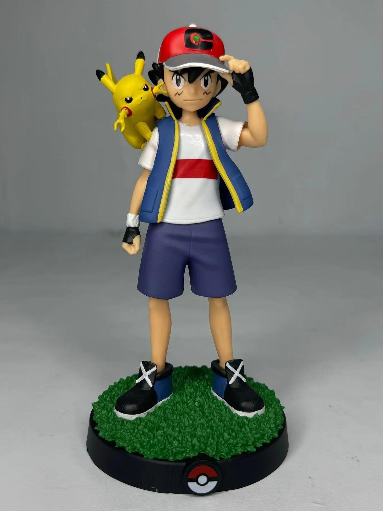 Pokemon Ash Ketchum and Pikachu Action Figure Anime Collectible Model Toy Gift Decoration