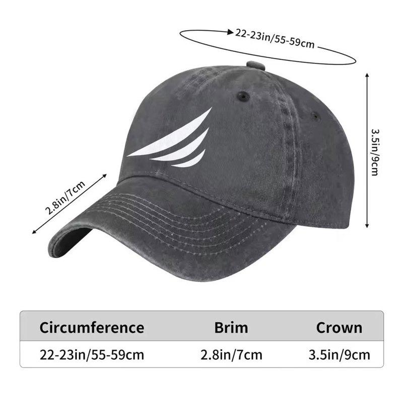 Unisex Duckbill Baseball Cap with Stripe White Print  Adjustable Washed Cotton Hat for Unisex  Women Outdoor  Casual