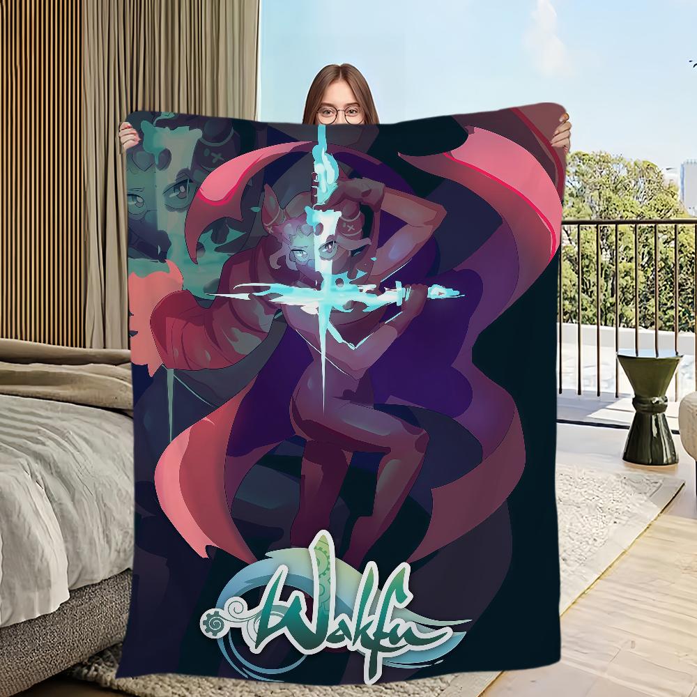 W-Wakfu Game Blanket Flannel warm comfort soft plush blanket For Picnic Beds Sofas Homes And Bedrooms