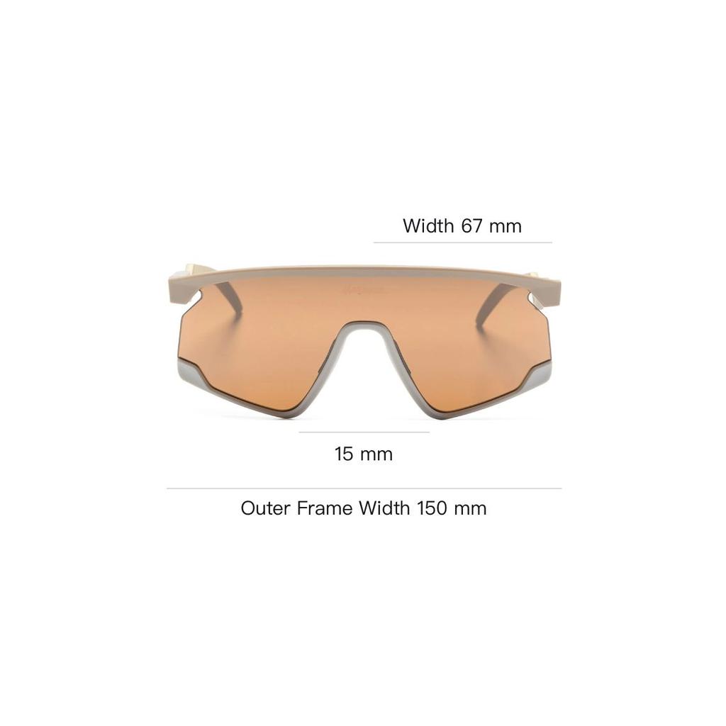 Oakley Logo Engraved Irregular Frame Sunglasses Men Sunglasses Beige 0OO9280