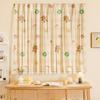 Printed Curtains with Magic Tape, Cartoon Fabric Door Curtains, Partition Curtains, Toilet and Bedroom No-Drill Curtains