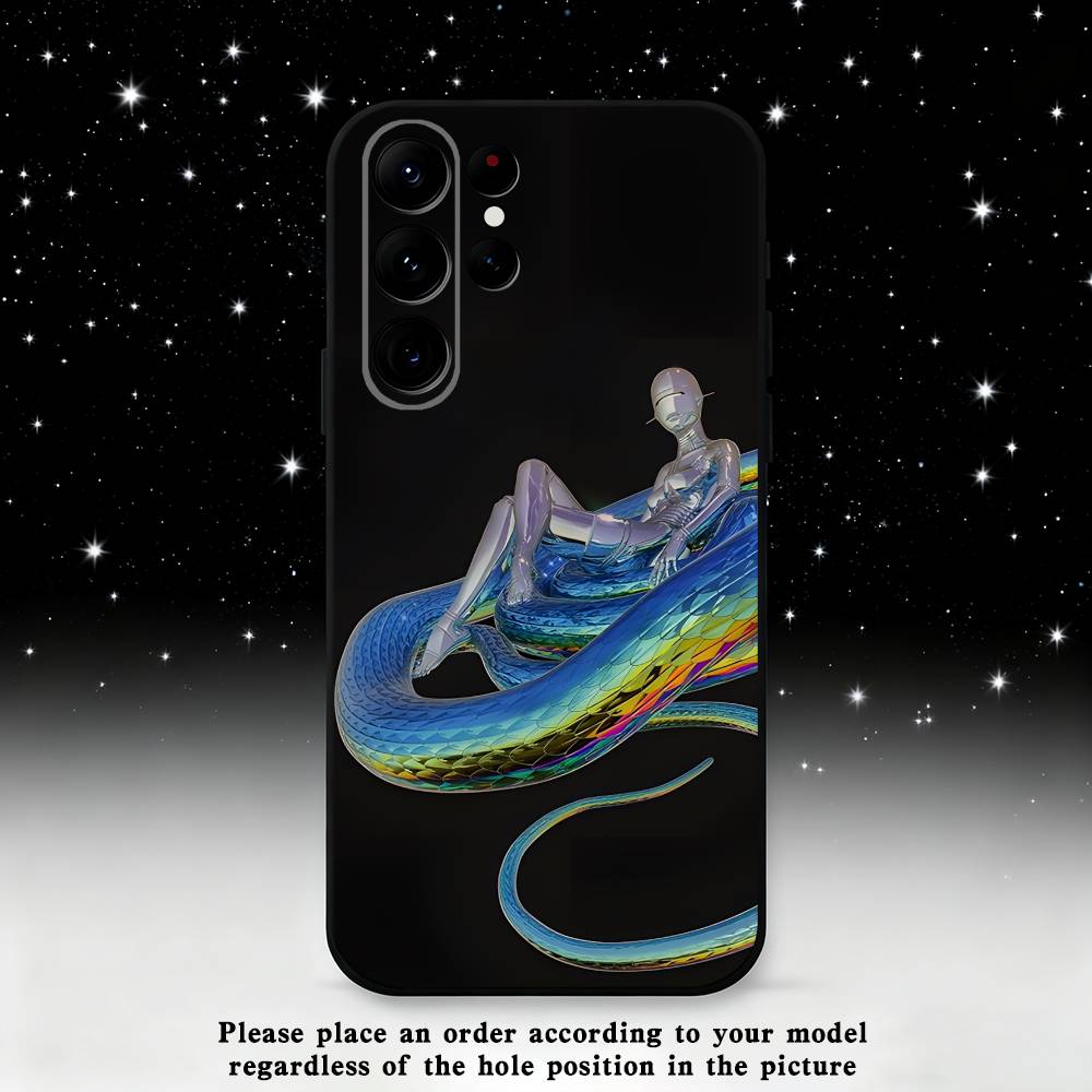 Art Hajime S-Sorayamas Phone Case For Samsung S25,S24 Ultra,S20,S30 plus,S22 plus,S23,S30 Ultra 5G Silicone Black Shell
