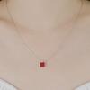 Pinaf Square Necklace _ Black & Red